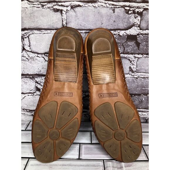 Pikolinos Brown Leather Cut Out Floral Pump Heel Shoes Women’s Sz 41EU/10.5M US - Picture 10 of 16